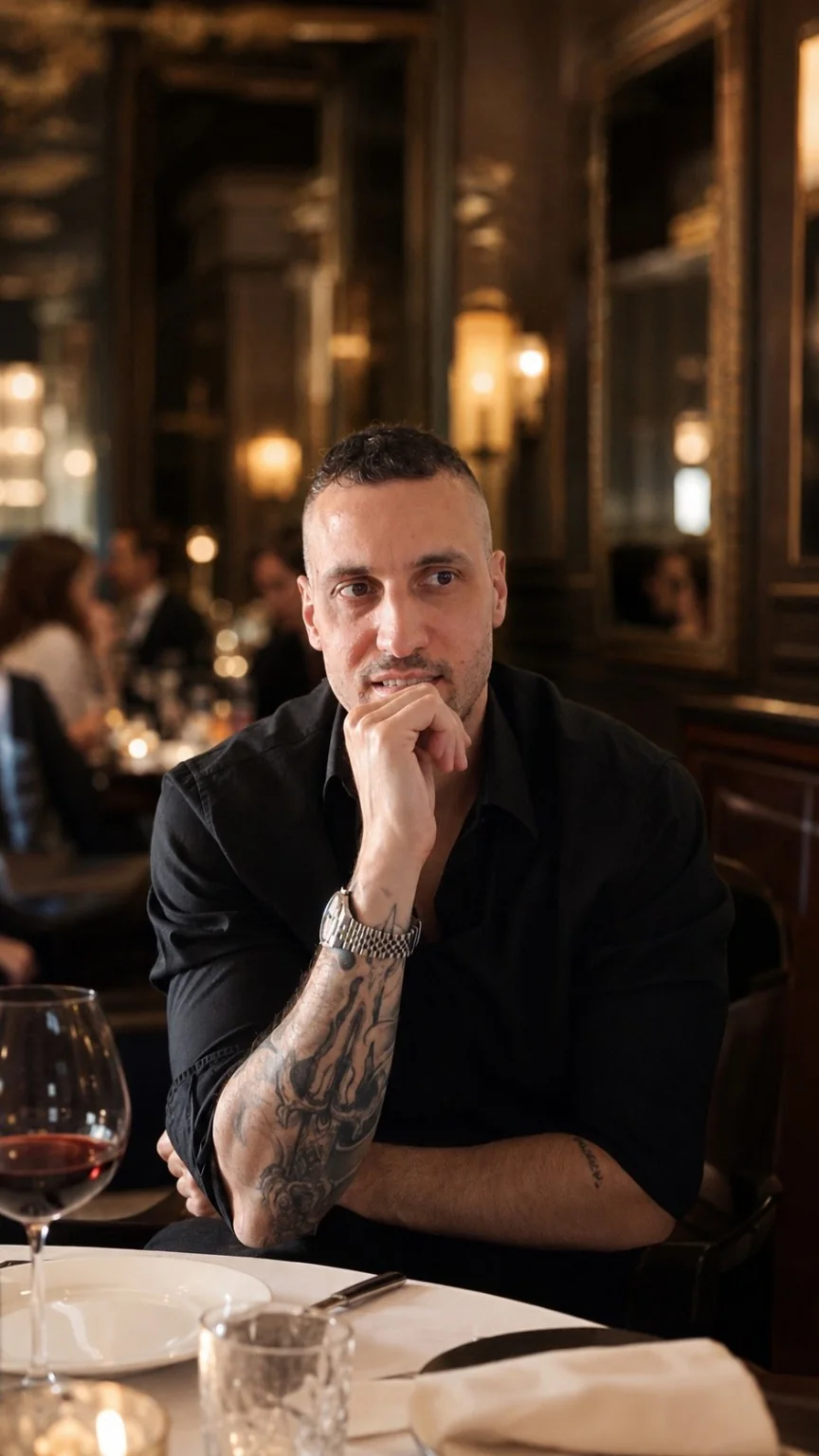 Michael in a private dinner setting